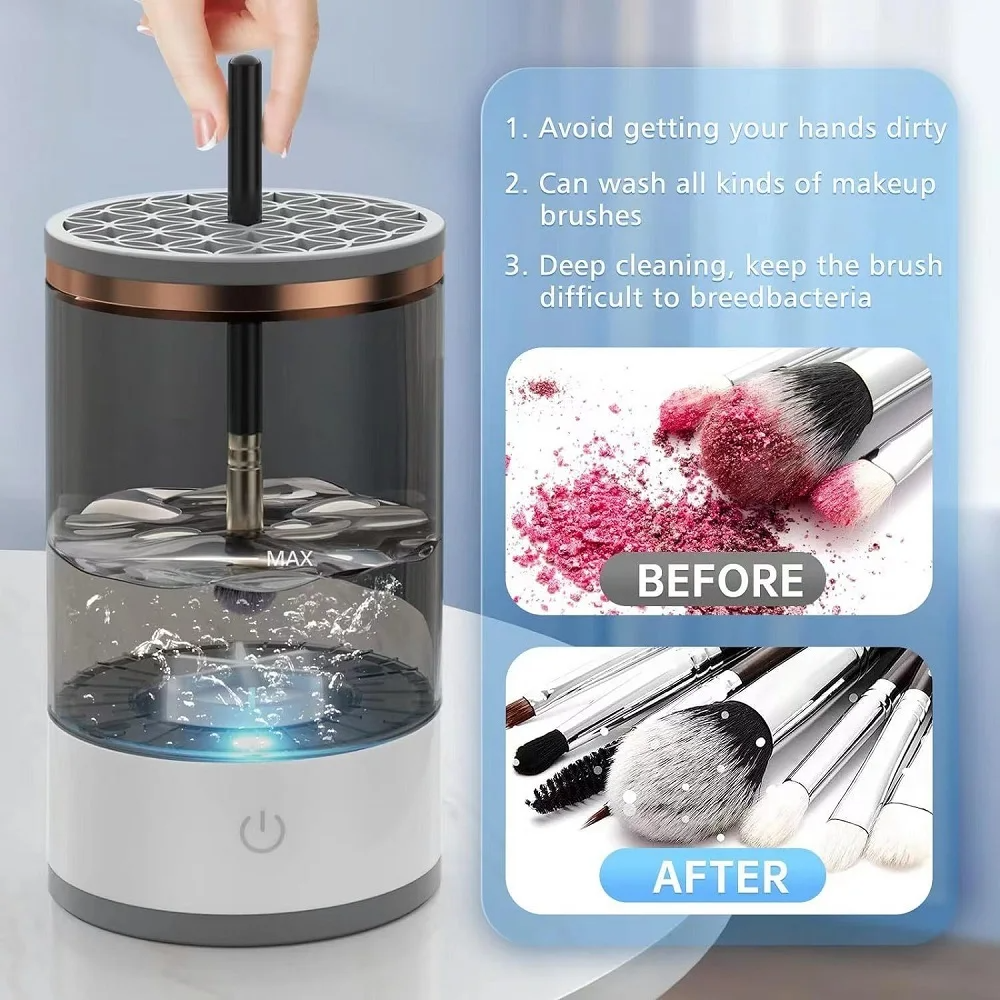Electric makeup brush cleaner