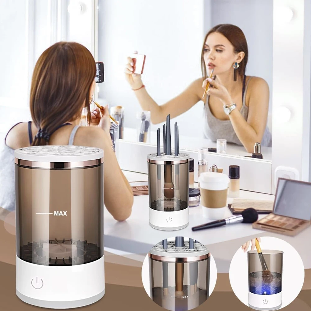 Electric makeup brush cleaner