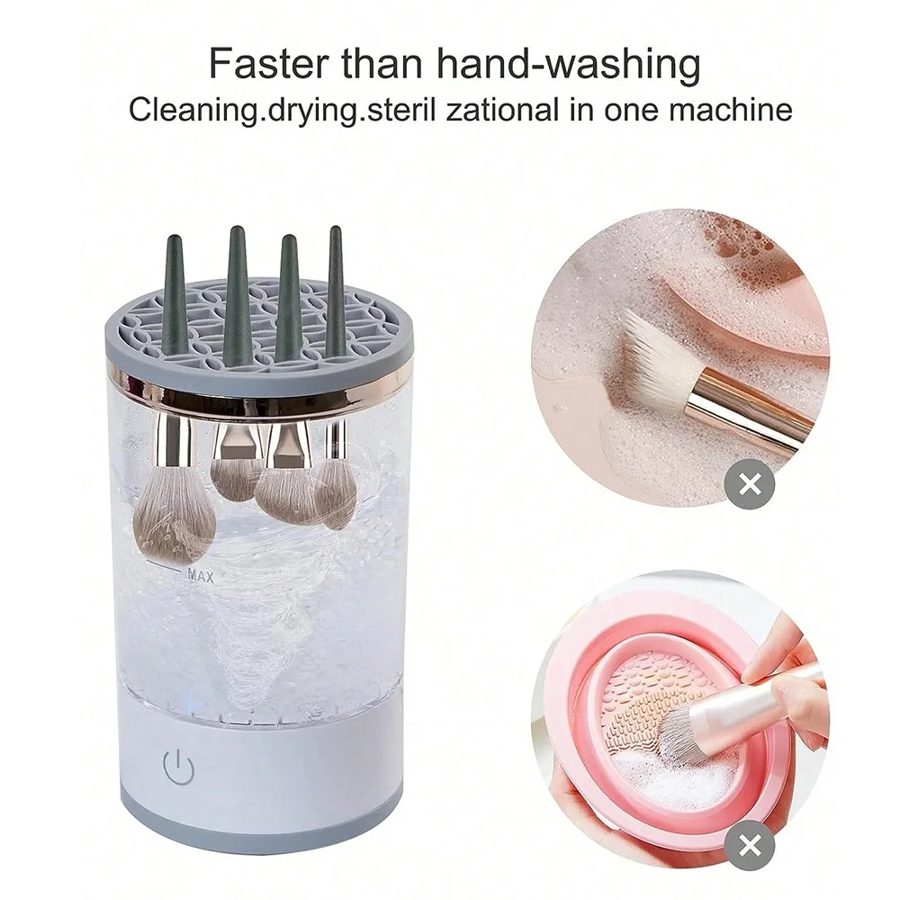 Electric makeup brush cleaner