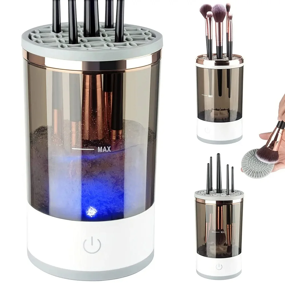 Electric makeup brush cleaner