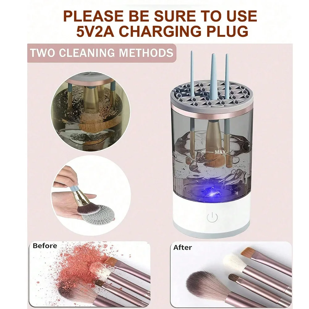 Electric makeup brush cleaner