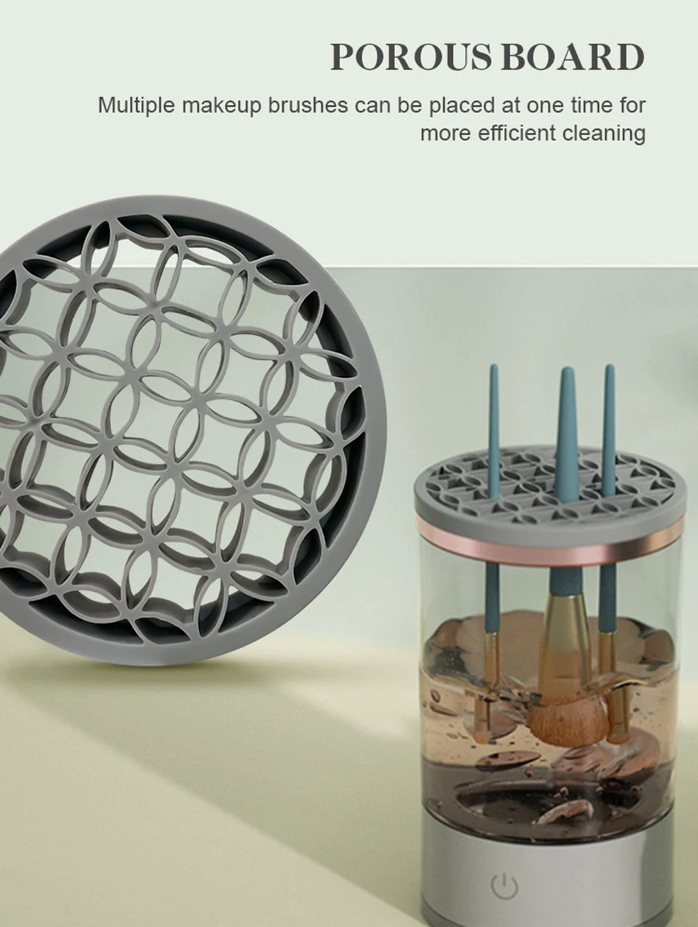 Electric makeup brush cleaner