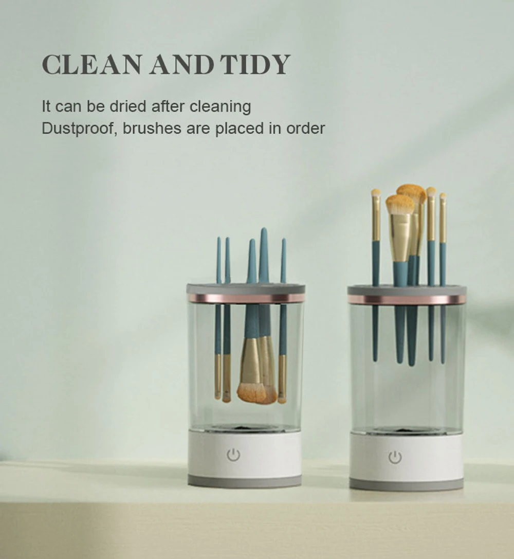 Electric makeup brush cleaner